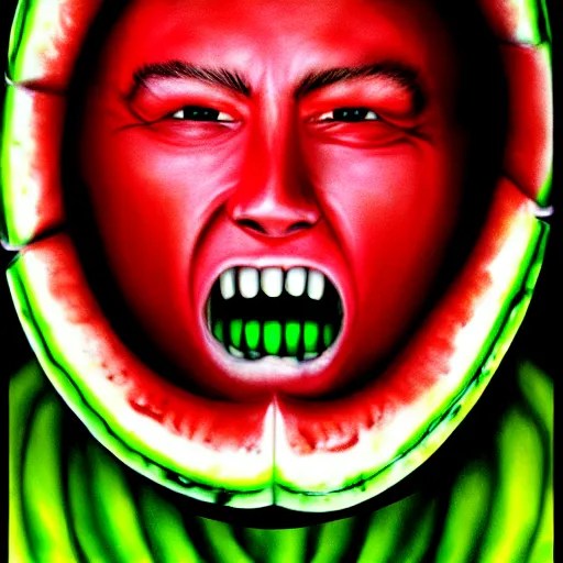 horror movie poster, about watermelon man, in hd Stable Diffusion