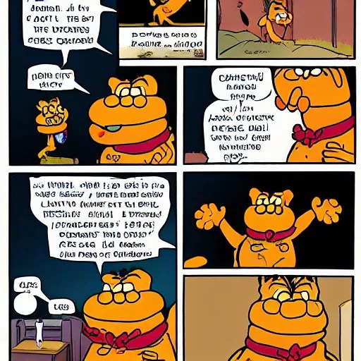 garfield comic, garfield eats jon Stable Diffusion OpenArt