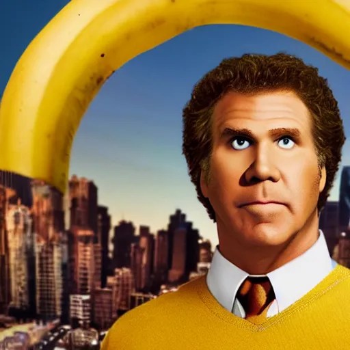 will ferrell starring as banana man, movie promo Stable Diffusion