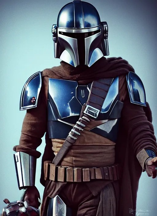 Portrait of The Mandalorian Din Djarin by Brian Stable Diffusion OpenArt