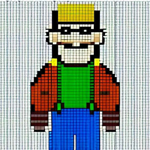 Walter White Nintendo pixel art Stable Diffusion OpenArt