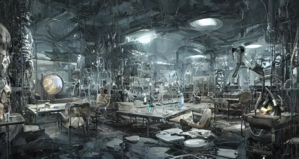 concept art of sci fi cerebral research laboratory Stable Diffusion