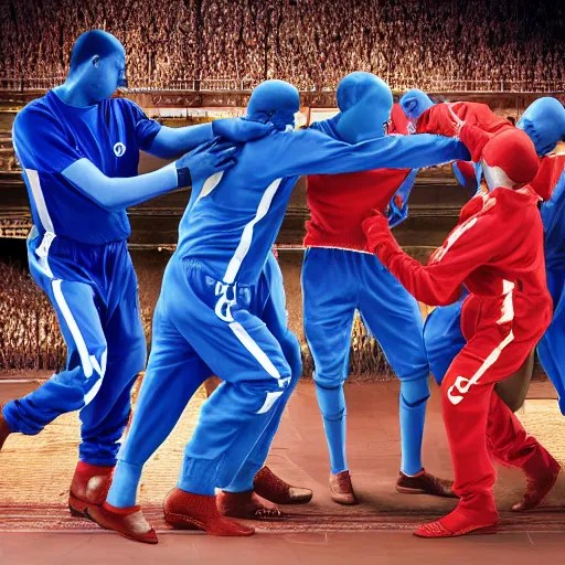 crips vs bloods, uhd, 8 k photograph by emanuele Stable Diffusion