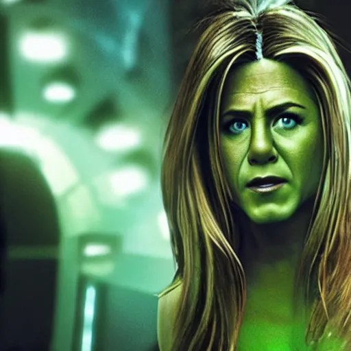 jennifer aniston as she hulk, film still, details, Stable Diffusion