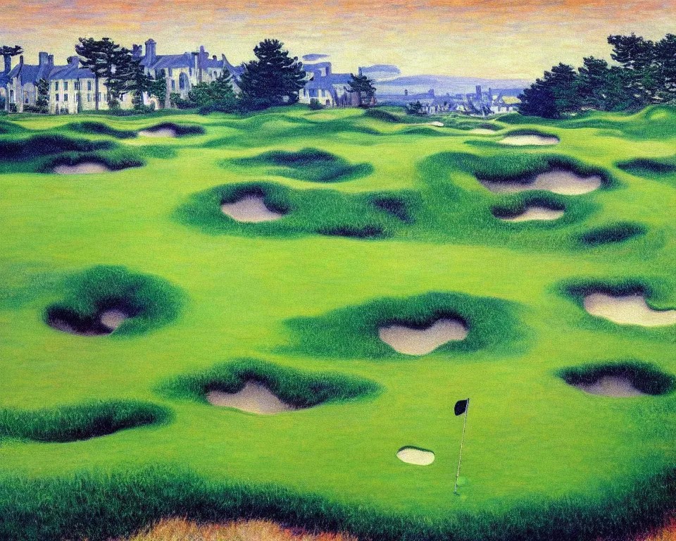 achingly beautiful painting of bandon dunes golf Stable Diffusion