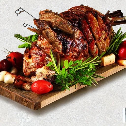 roast lamb rotisserie photorealistic Stable Diffusion OpenArt