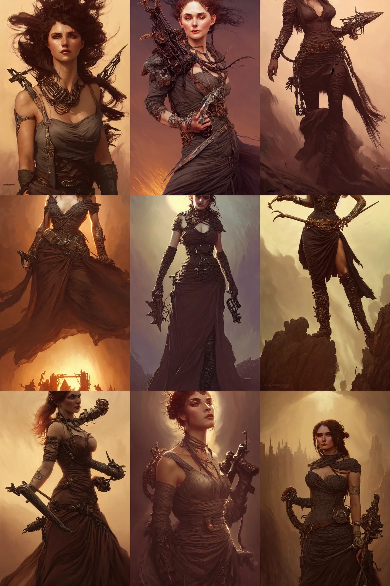 madmax in the victorian era, D&D, fantasy, intricate, Stable