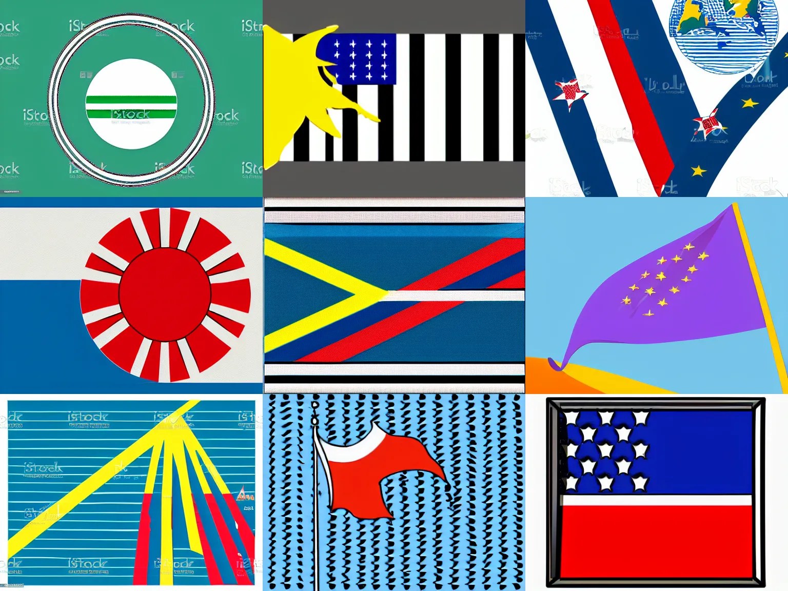 the worst flag ever designed, vector art, wikipedia Stable Diffusion