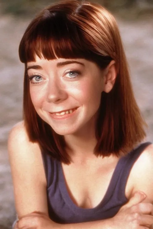 portrait of young cute alyson hannigan Stable Diffusion