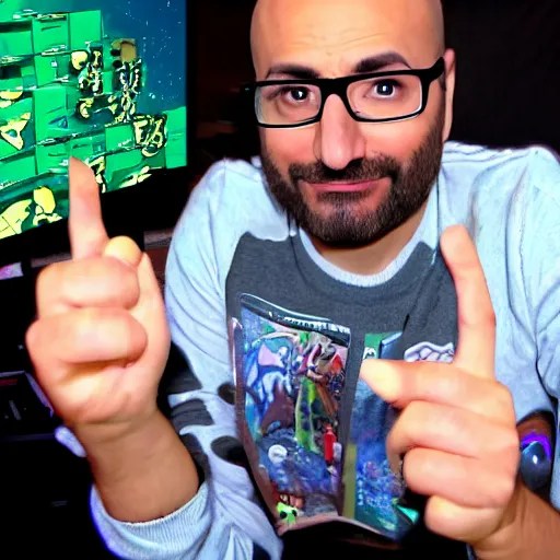 vsauce doing a pro gamer move Stable Diffusion