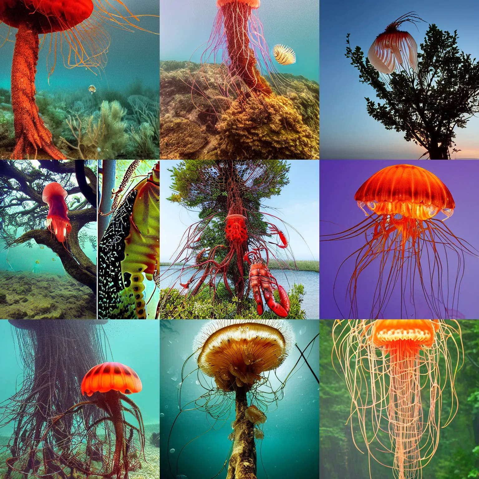 a lobsterjellyfishtree, wildlife photography Stable Diffusion OpenArt