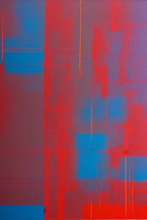 abstract landscape spray painting, horizontal lines, Stable Diffusion