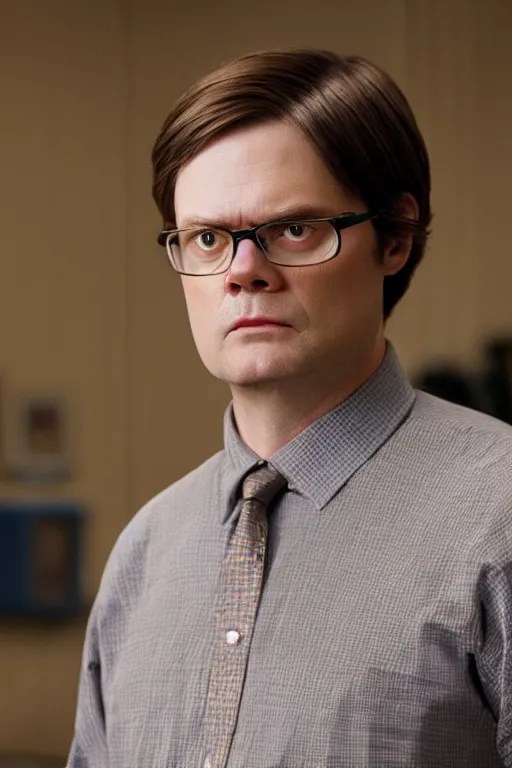 a highly detailed portrait of Dwight K Schrute as Stable Diffusion