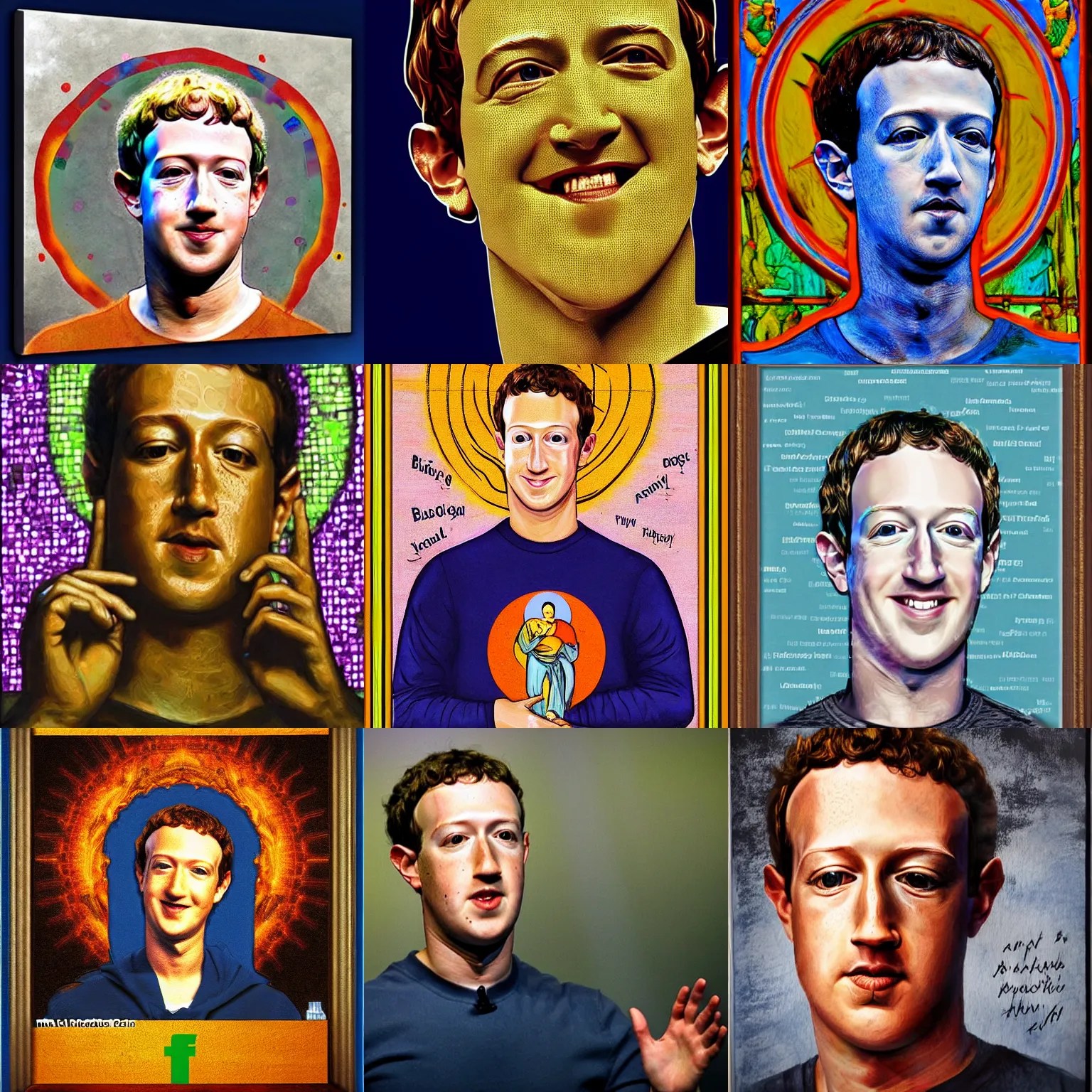 mark zuckerberg religious art Stable Diffusion OpenArt