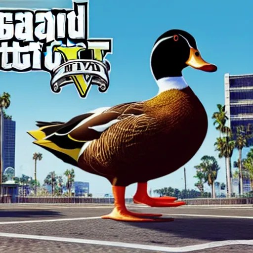 a duck on the cover of grand theft auto v Stable Diffusion OpenArt