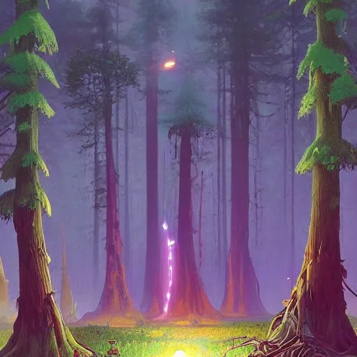 4k Forest Pylon from Terraria Game , Surrounded deep Stable Diffusion