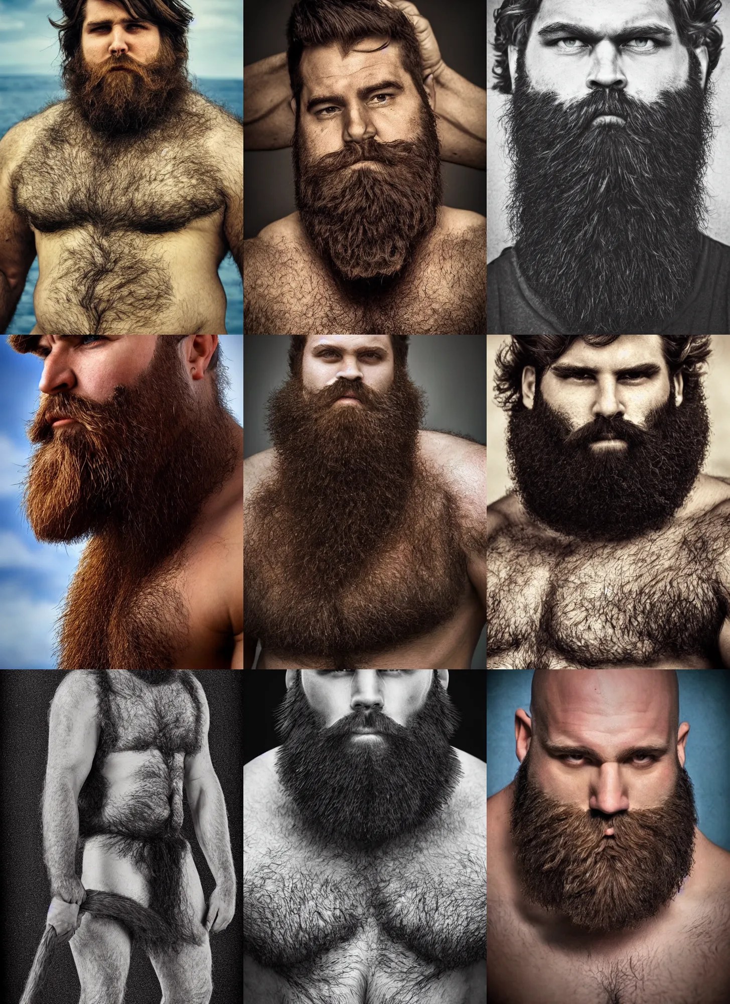 burly man, manliness given form, very hairy, thick Stable Diffusion