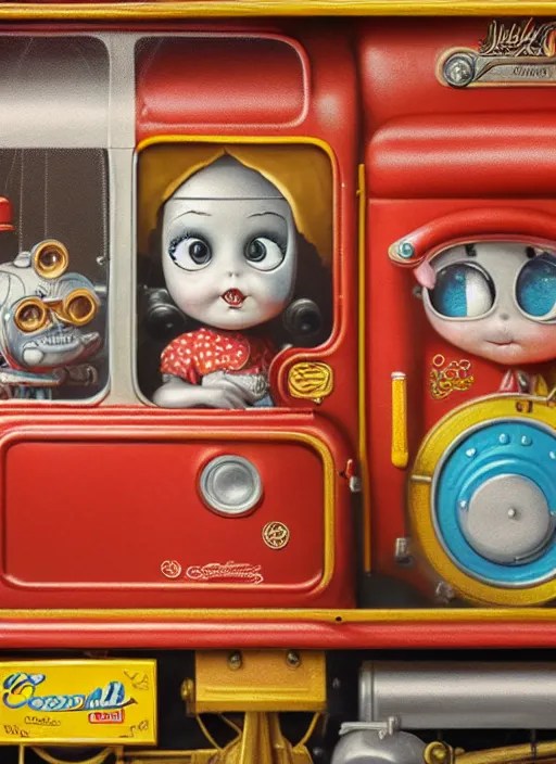 highly detailed closeup portrait of a cute tin toy Stable Diffusion