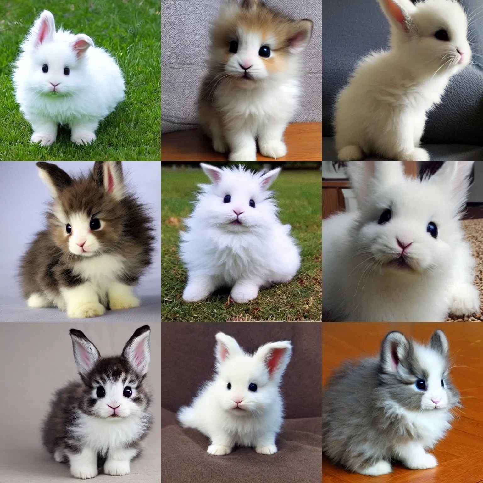 adorable fluffy bunny puppy kitten hybrid Stable Diffusion