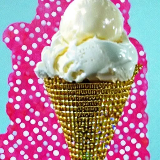 an ice cream cone made out of jewels Stable Diffusion OpenArt