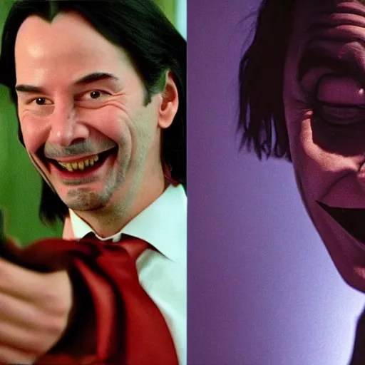 keanu reeves as mr. bean as the joker from batman, Stable Diffusion