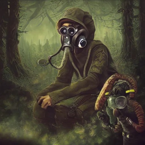 elfs with gas masks, weed smokers, highly detailed, Stable Diffusion OpenArt