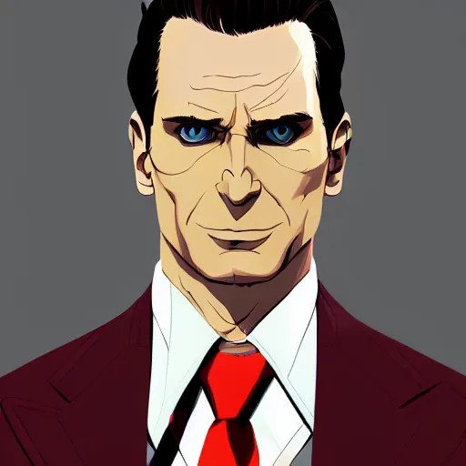 patrick bateman from american psycho, anime key Stable Diffusion