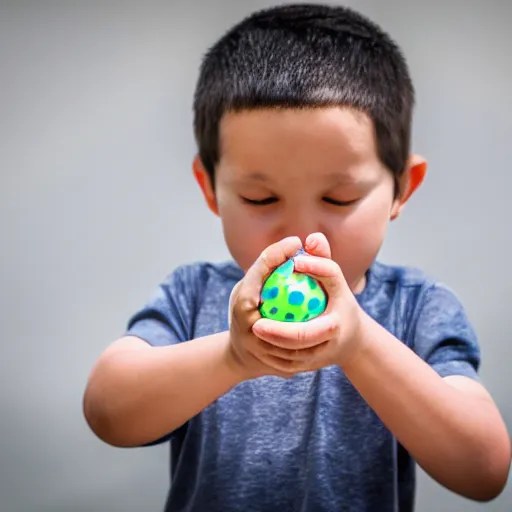 child squeezing a rubber ball EOS1D, f/1.4, ISO 200, Stable