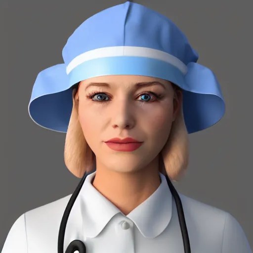 render of nurse hat realistic vintage 8 k glossy hd Stable Diffusion