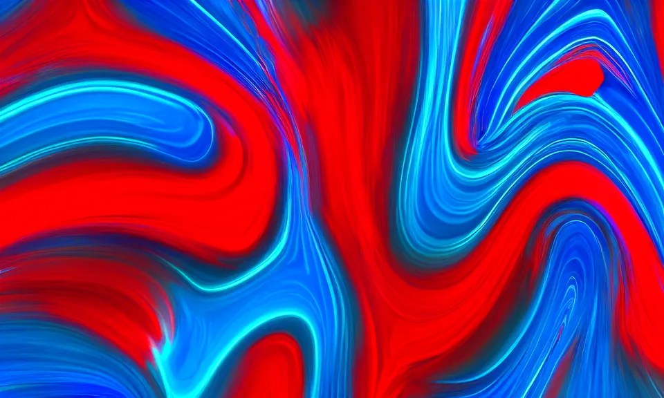 Abstract 4K wallpaper of red and blue neon fluid Stable Diffusion