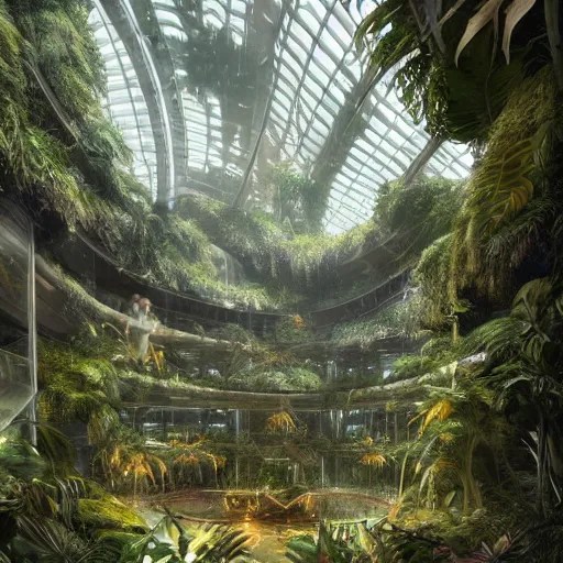 stunning indoor jungle by greg rutkowski inside epic Stable Diffusion