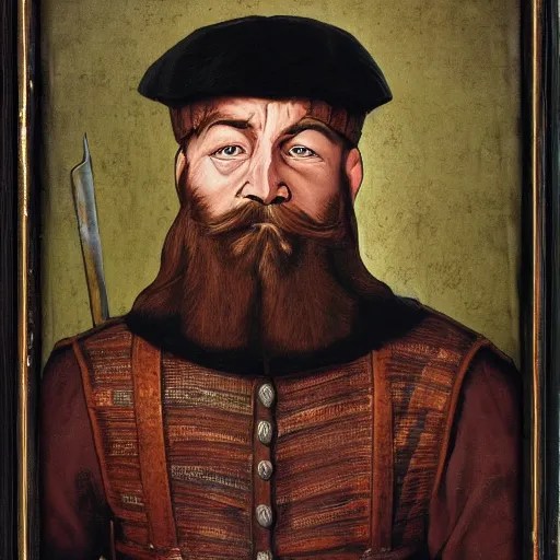 fantasy conept art, portrait of medieval guardsman, Stable Diffusion