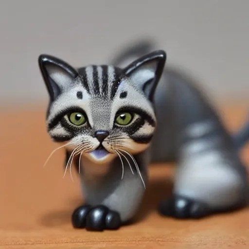 a miniature cat action figure, craigslist photo Stable Diffusion
