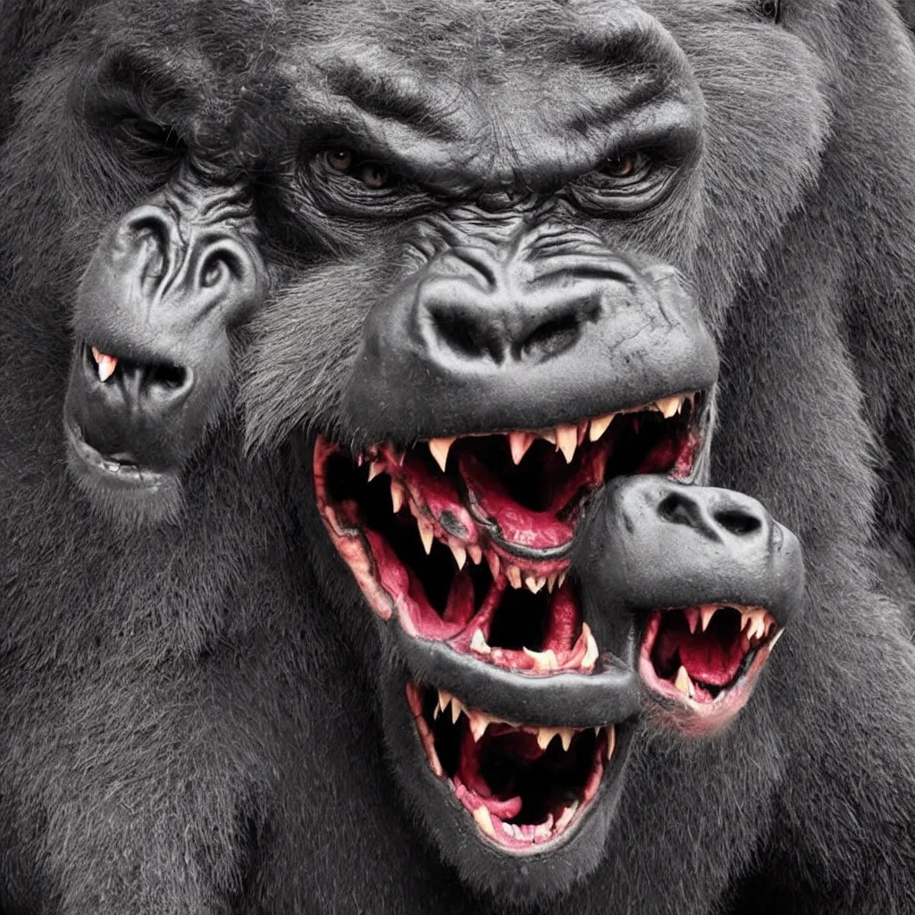 demonic gorilla, fangs, vicious Stable Diffusion OpenArt