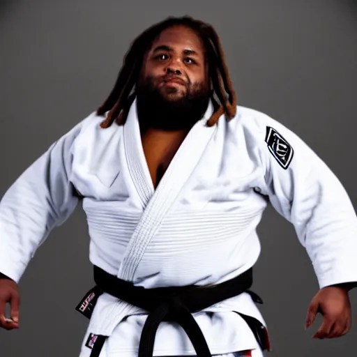 overweight black jiu jitsu practitioner with Stable Diffusion OpenArt
