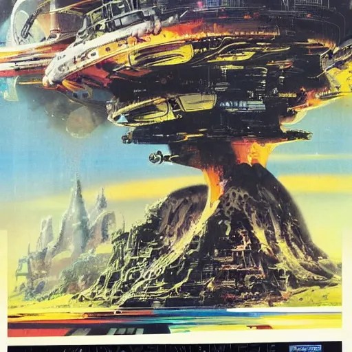 1970s science fiction poster by John Berkey, chris Stable Diffusion