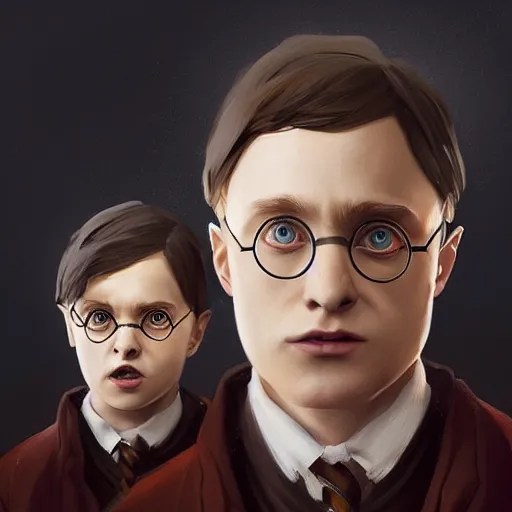 Very detailed Harry Potter , artwork portrait by Stable Diffusion