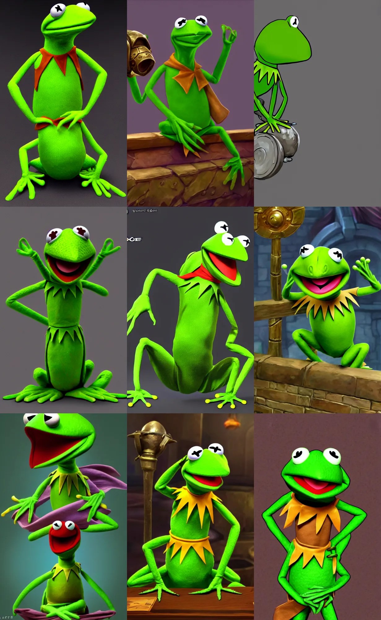 kermit the frog as james bond, in 2 d game art style, Stable