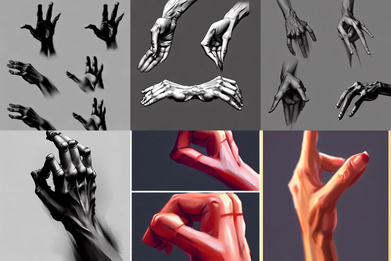 hands. reference, tutorial, practice. Greg Rutkowski Stable Diffusion