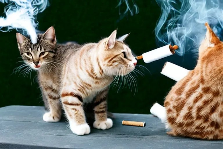 cats smoking cigarette Stable Diffusion OpenArt