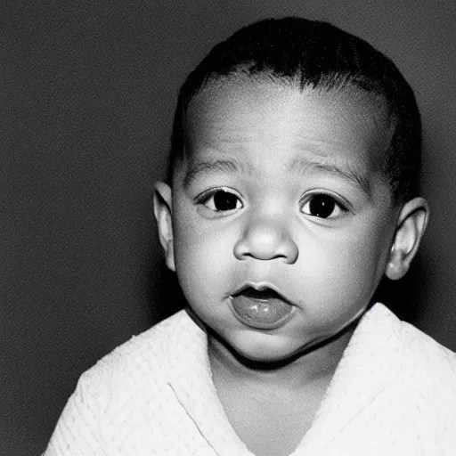 a photograph of baby Jay Z Stable Diffusion