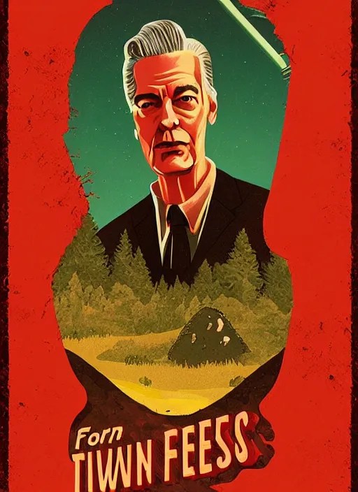 twin peaks movie poster art by florian bertmer Stable Diffusion OpenArt