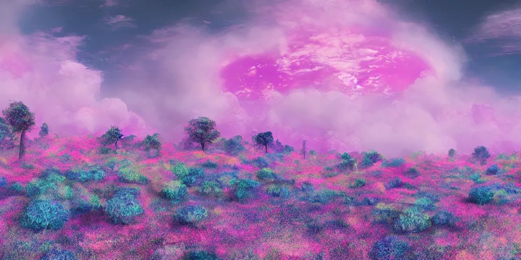 a hyper real psychedelic fill with pink Stable Diffusion