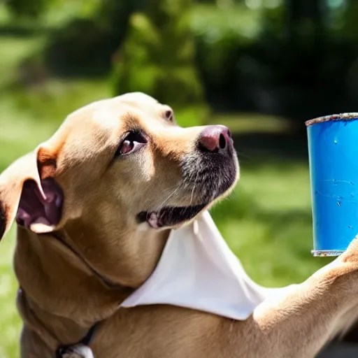 a dog eating paint Stable Diffusion OpenArt