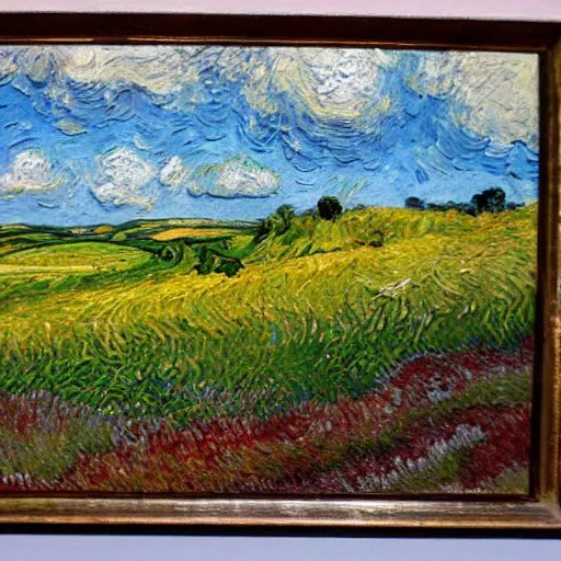 oil paint impasto relief of the rolling sussex downs Stable Diffusion OpenArt