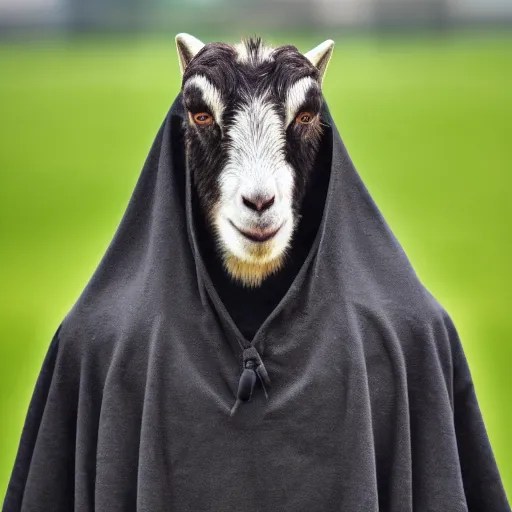 a goat wearing a dark hooded robe Stable Diffusion OpenArt