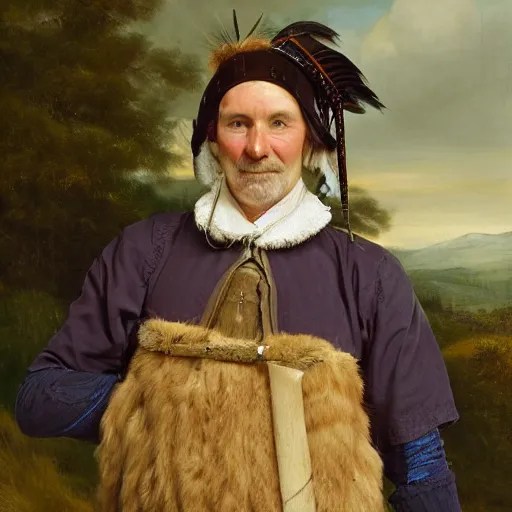 a portrait of a Scottish laird, wearing a with Stable Diffusion