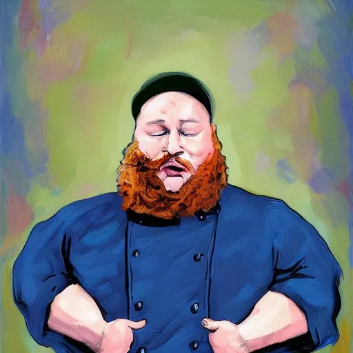 action bronson, portrait, action bronson wearing chef Stable