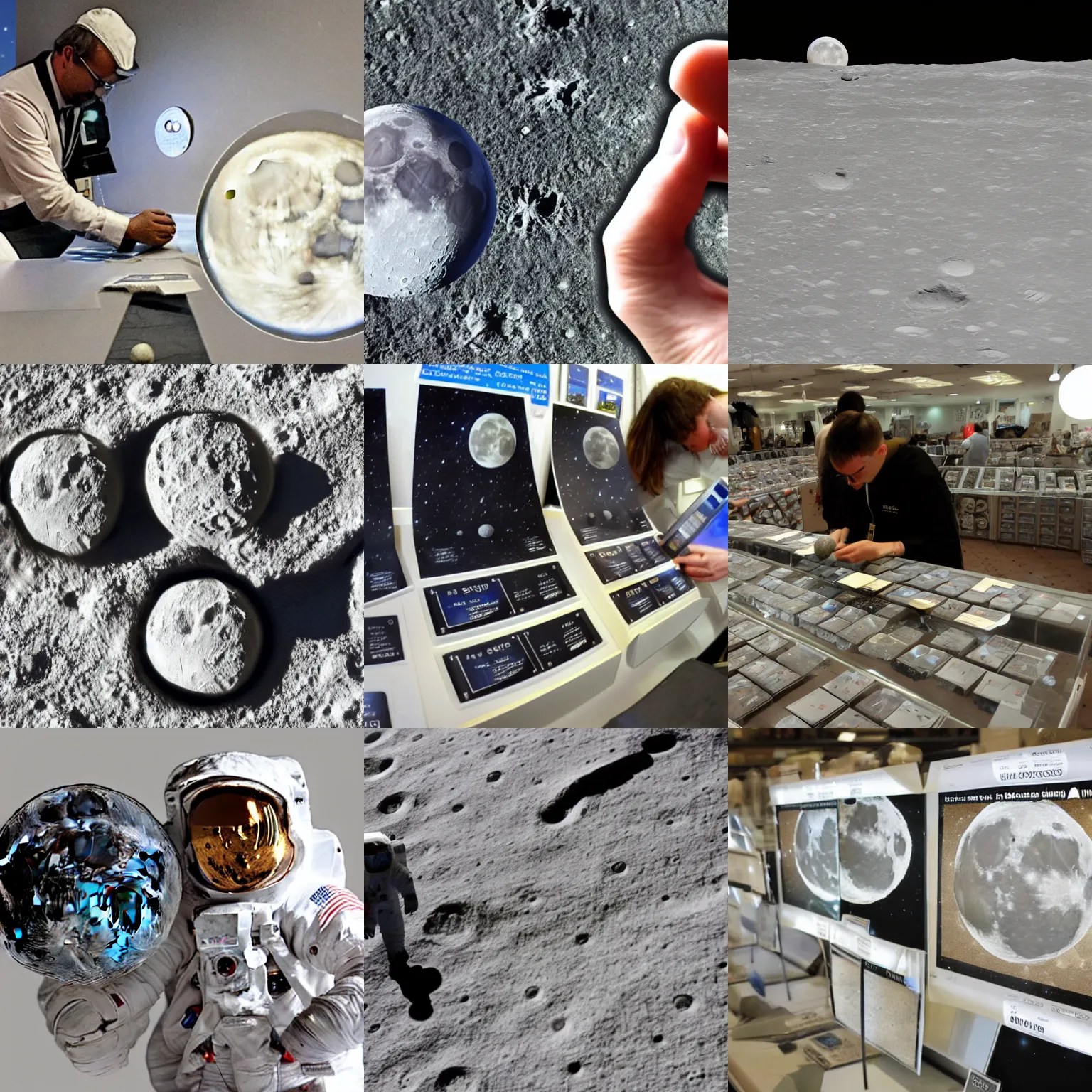 the moon shopping for moon rocks on ebay Stable Diffusion OpenArt