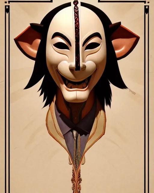 portrait of disney happy mask salesman from zelda, Stable Diffusion